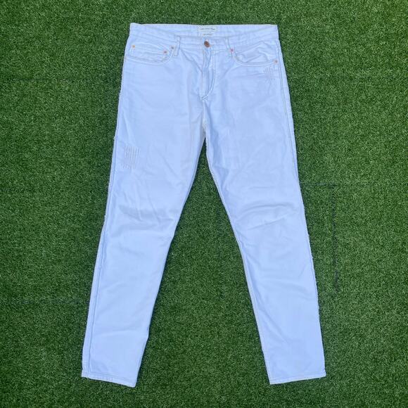 Isabel Marant Etoile Women's High Rise White Distressed Denim Jeans - Picture 1 of 8